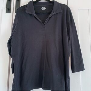 Lands’ End Outfitters Black Polo Top – Size 1X